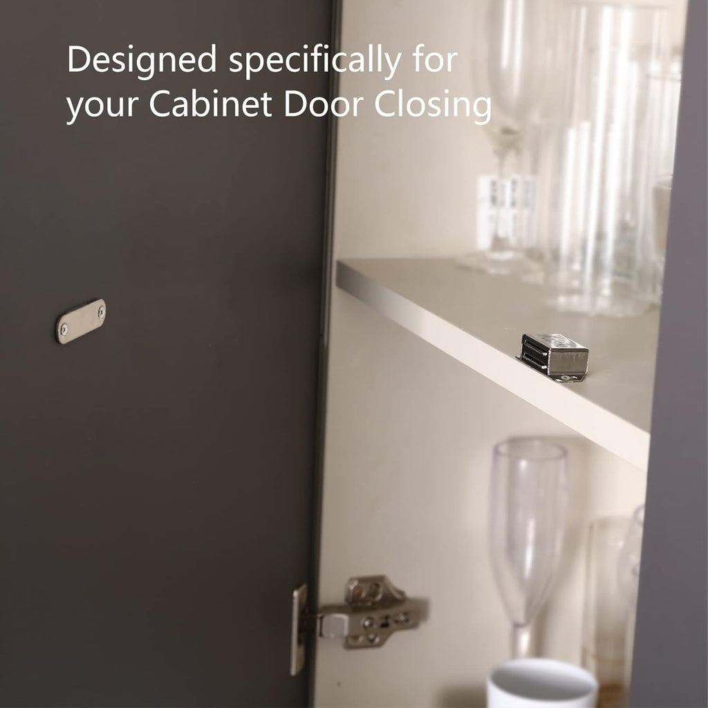 Mousike Cabinet Magnets Magnetic Door Catch Stainless Steel Door Magnet for Kitchen Bathroom