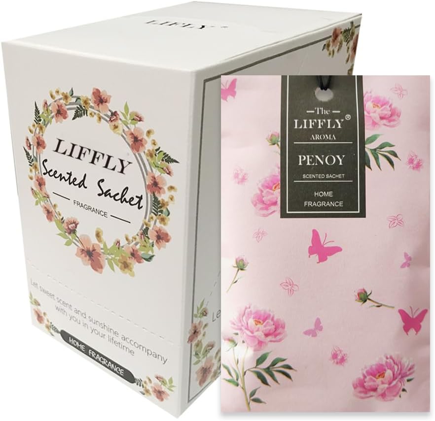 14 Packs Peony Scented Sachets for Drawers and Closets Gift