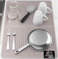 GORILLA GRIP 100% BPA-Free Patented Silicone Dish Drying Mat for Kitchen Counter, 18x24 Inch, Water