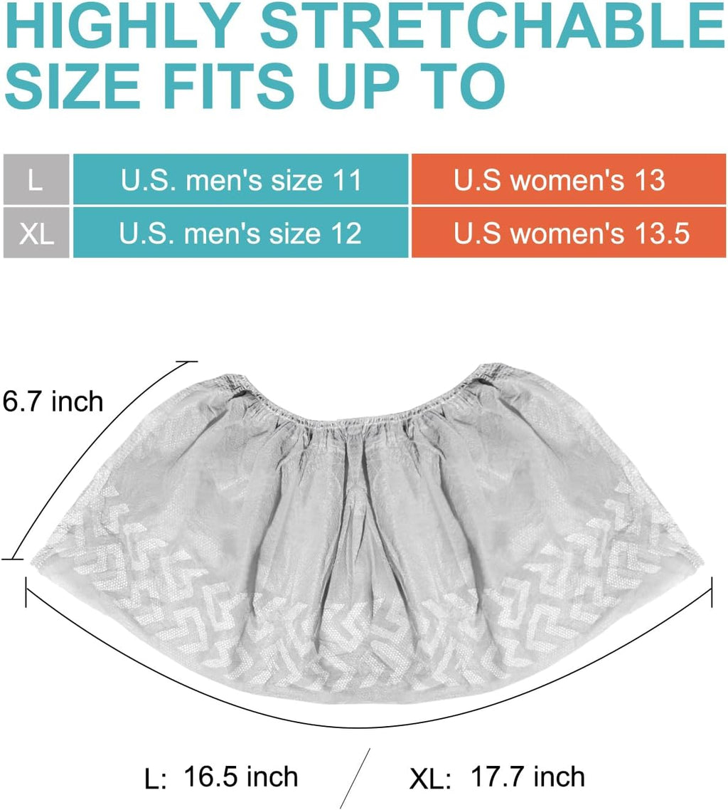 Shoe Covers Disposable 60 Pack, Non-Woven Booties for Shoes, Durable Non-Slip Shoe Protectors for