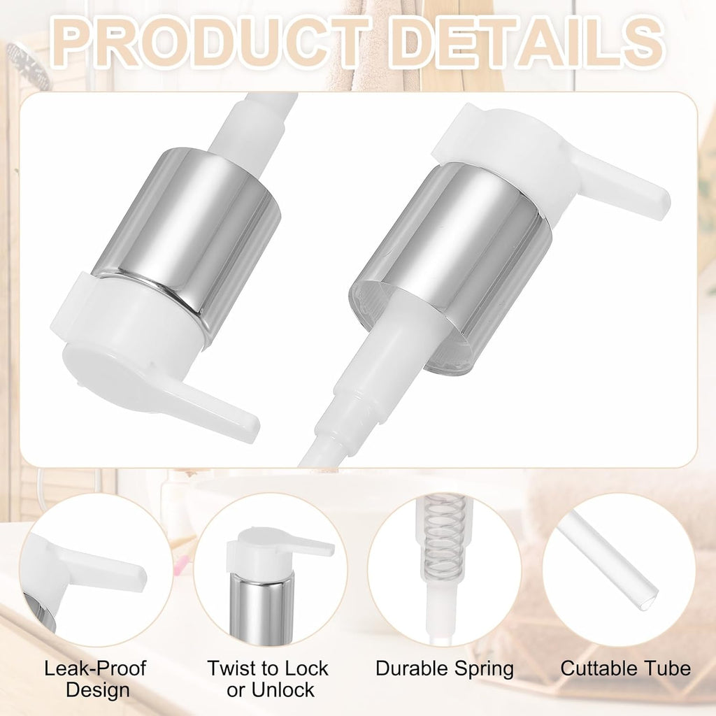 uxcell 4 Pcs Soap Dispenser Pump Heads, Hand Soap Dispensers Top Pumps Replacement Clip-on Pumphead