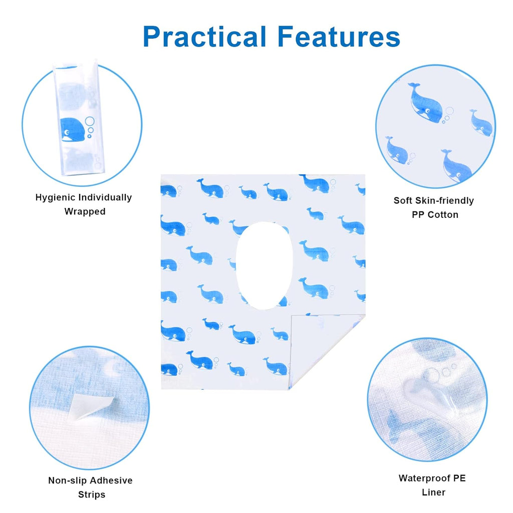20 Pack Toilet Seat Covers Disposable, Extra Large Disposable Toilet Seat Covers for Adults