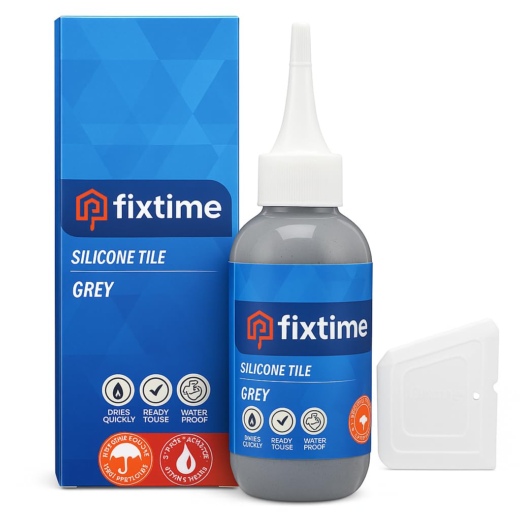 Silicone Tile Repair Kit – Premixed Fast-Drying Gray Caulk, Filler, and Sealer for Cracked
