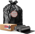 40-45 Gallon Lawn & Leaf Trash Bags, 50 Count Bulk, Black Garbage bags, Multi-purpose Trash Can Bin