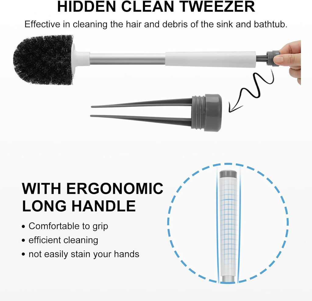 SetSail Toilet Brush 3 Pack Toilet Bowl Brush and Holder Toilet Cleaner Brush with Nylon Bristles