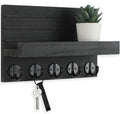 Lwenki Key Holder for Wall, Decorative Key and Mail Holder with Shelf Has Large Hooks for Bags