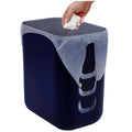 STORi Luup Bathroom Wastebasket, Secure Grocery Bags, Plastic Garbage Container for Vanity, Laundry