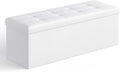 SONGMICS MAZIE Collection - 43 Inches Folding Storage Ottoman Bench, Ottoman with Storage, Foot