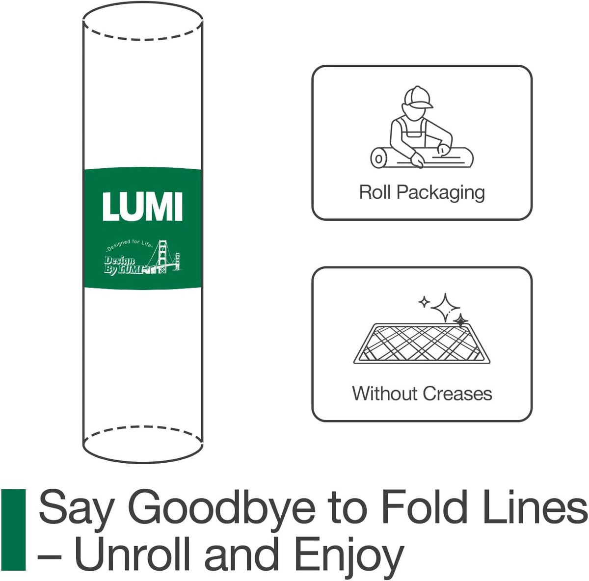 LUMI Ultra Thin Door Mat for Entryway, 32"x48" Low Profile Non Slip Rubber Backing Indoor Doormat