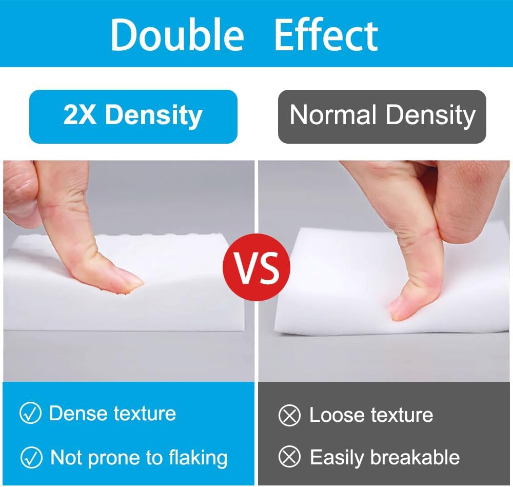 Magic Cleaning Erasers, Kitchen Sponge 10 Pack 2X Density Melamine Sponge Foam Pads