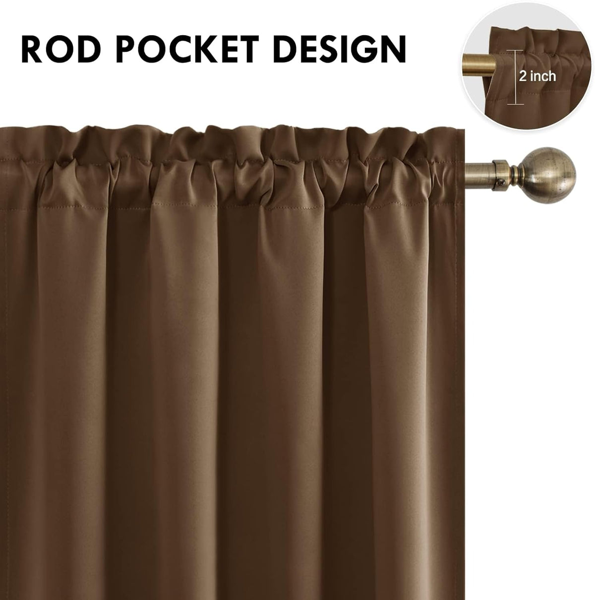 DWCN Blackout Curtains for Living Room Thermal Insulated, Energy Saving & Noise Reducing Bedroom