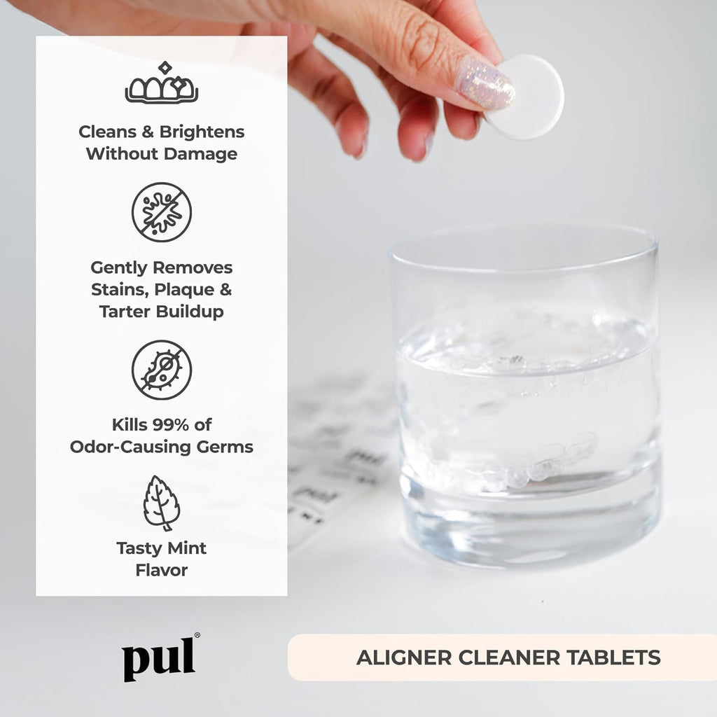 PUL Aligner Cleaner Tablets (Pack of 30) – For Cleaning Invisalign, All Clear Aligners & Retainers