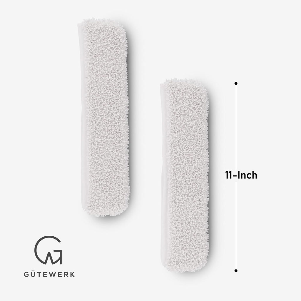 GÜTEWERK 2× Microfibre Cloths – Accessory for 11" Squeegee – Lint-Free, Streak-Free Cleaning for