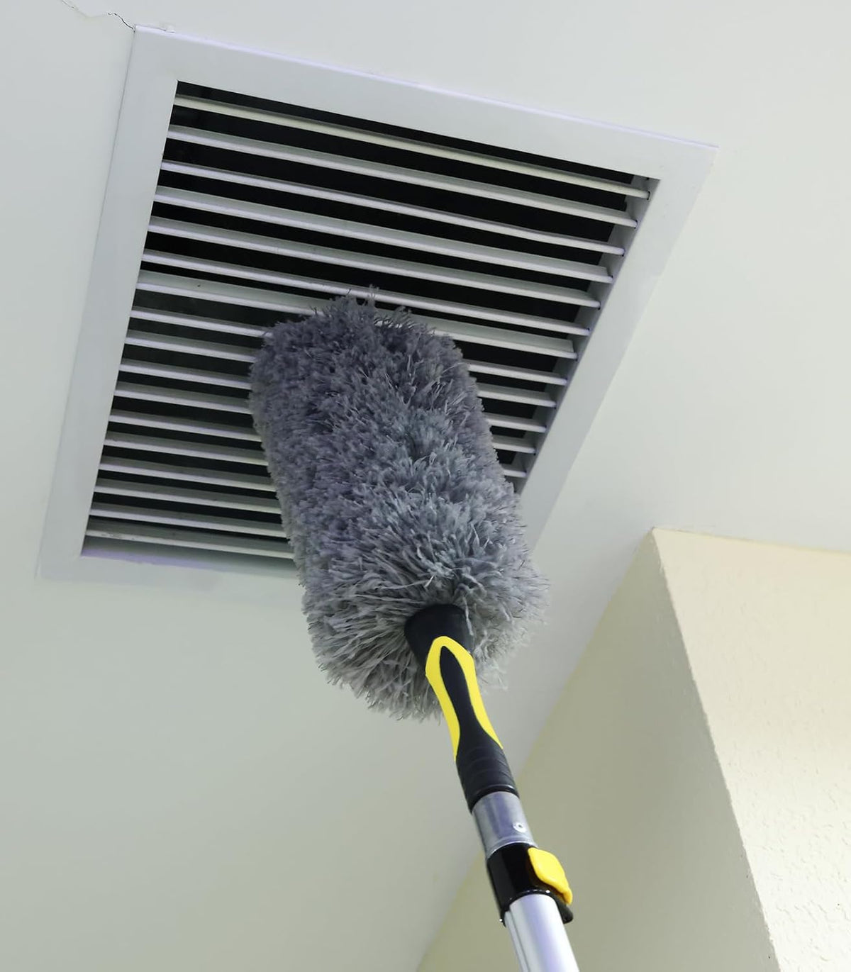 Flexible Microfiber Feather Duster, Electrostatic & Bendable Ceiling Fan Duster, Non-Slip