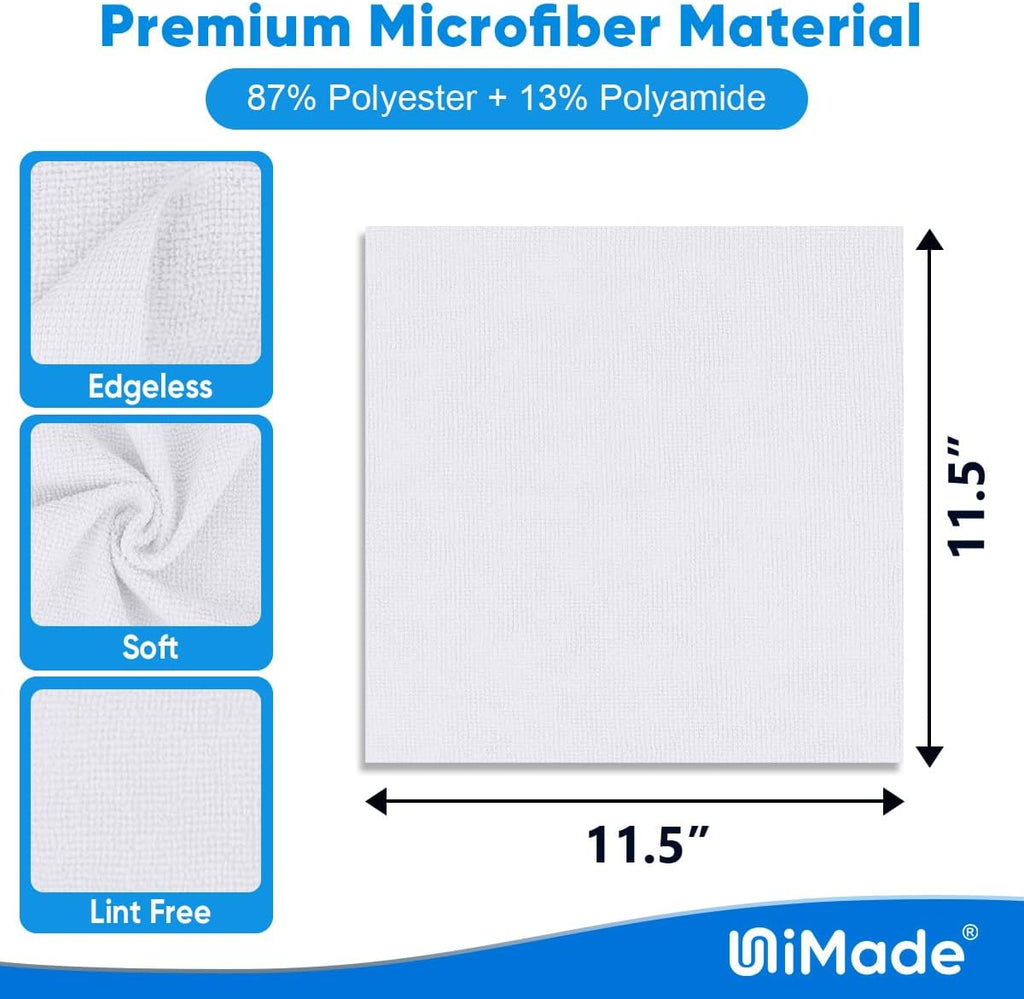 Shop Towels Rags, 150 Pack Reusable Shop Rags Bulk Microfiber Cleaning Cloth Lint Free Cleaning