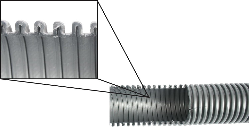 Cen-Tec Systems 30 Ft. Premium Shop Vacuum Extension Hose with 2 tank adapters and 1.25" curved