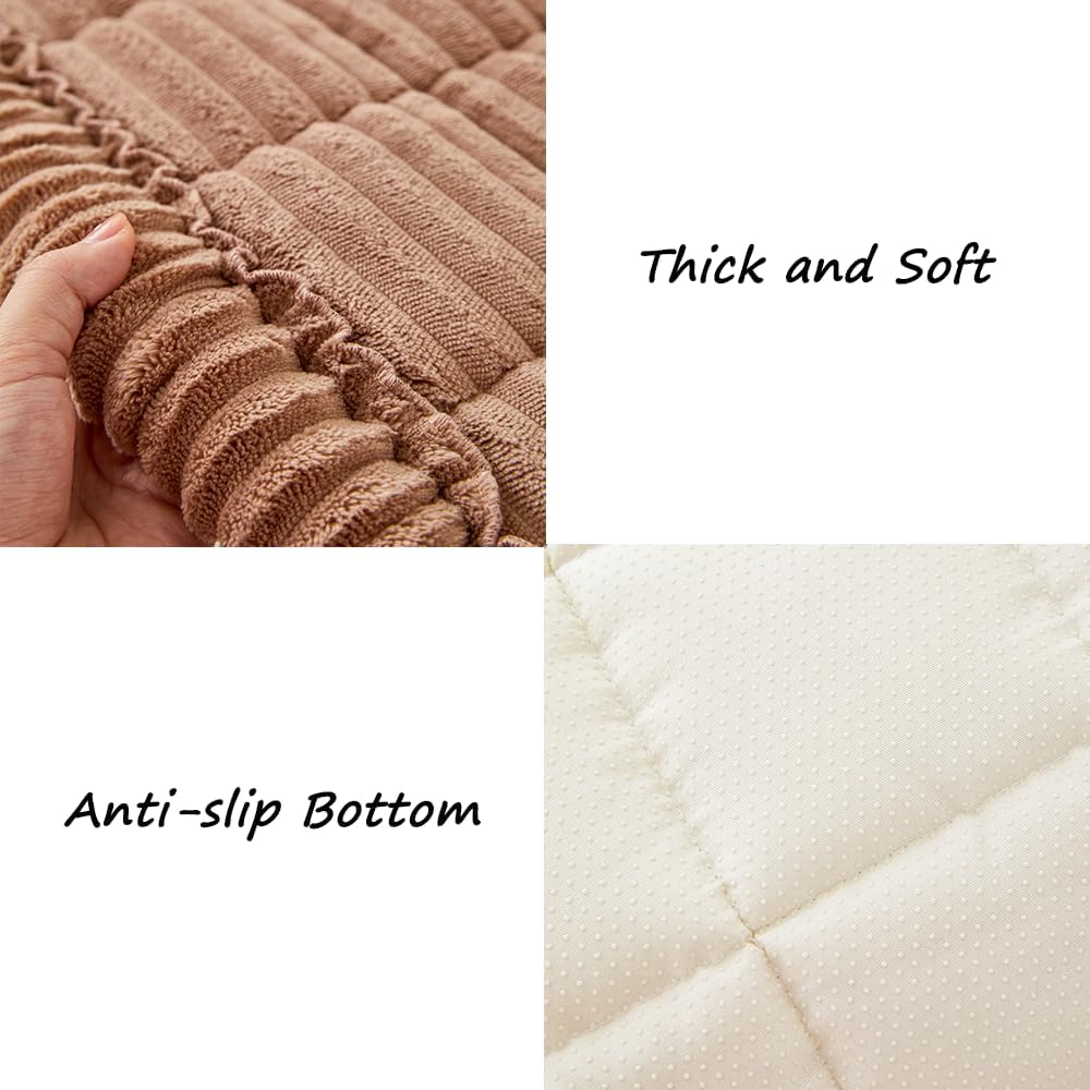 Couch Cover for Dogs Washable, Fuzzy Pet Couch Covers for 2 Cushion Sofa Pet Friendly, Non Slip