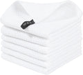 Homaxy 100% Cotton Waffle Weave Kitchen Dish Cloths, Ultra Soft Absorbent Quick Drying Dish Towels