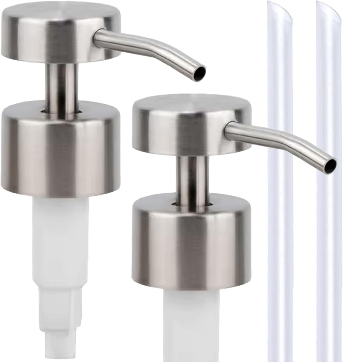 Stainless Steel Soap Dispenser Pump Head Replacement 2 Pack, 28/400 Threads Standard Size, for