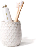 Toothbrush Holder, Tooth Brush Holder for Bathroom - Ceramic Toothbrush Cup White Toothbrush