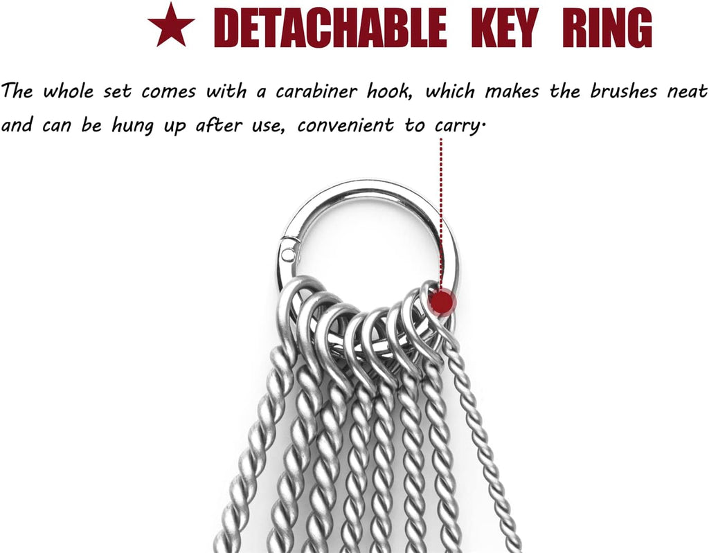 16 Inch Extra Long Pipe Cleaning Brush Set Stainless Steel Bristles, Stainless Steel Pipe Brush