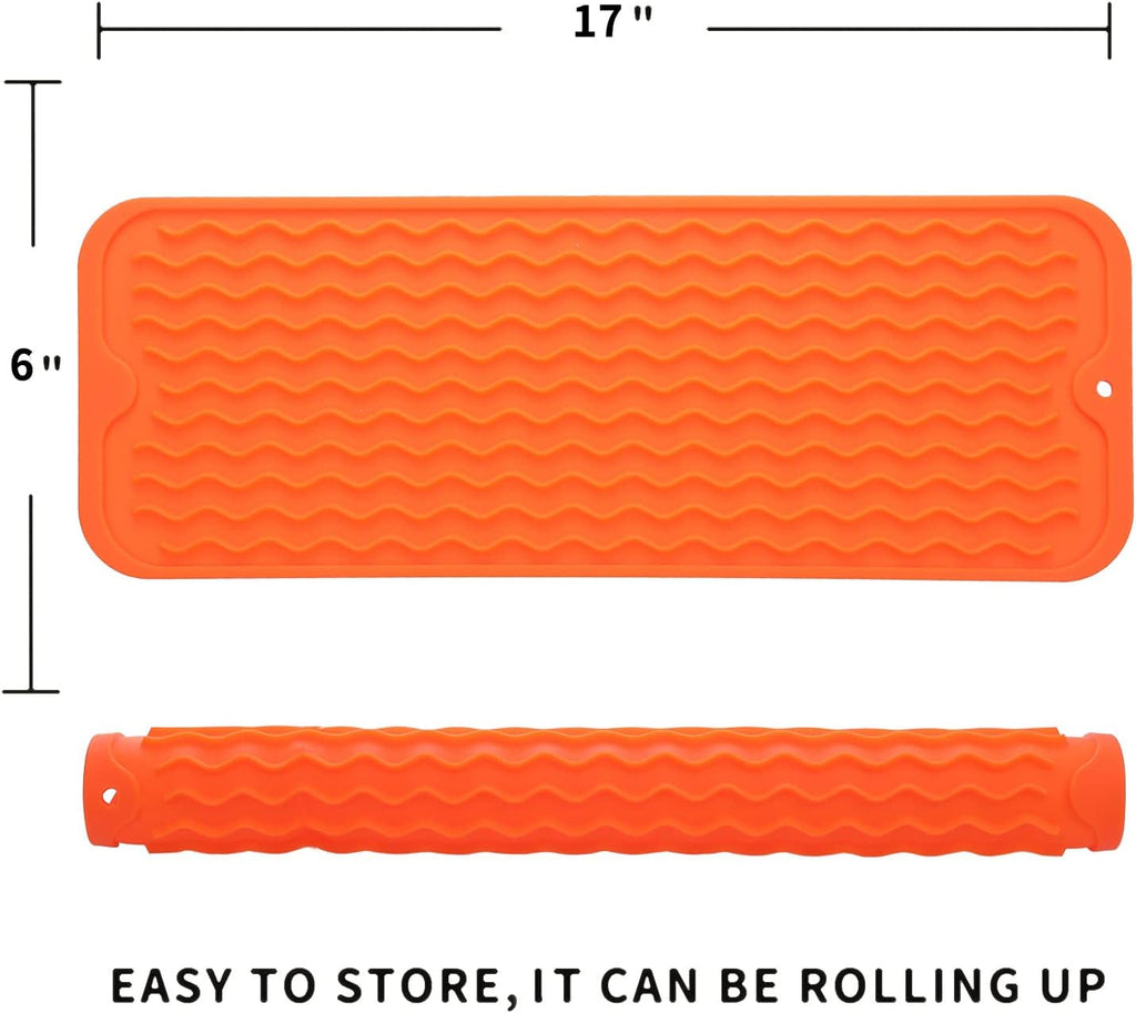 Silicone Dish Drying Mat for Multiple Usage,Easy clean,Eco-friendly,Heat-resistant Silicone Mat for