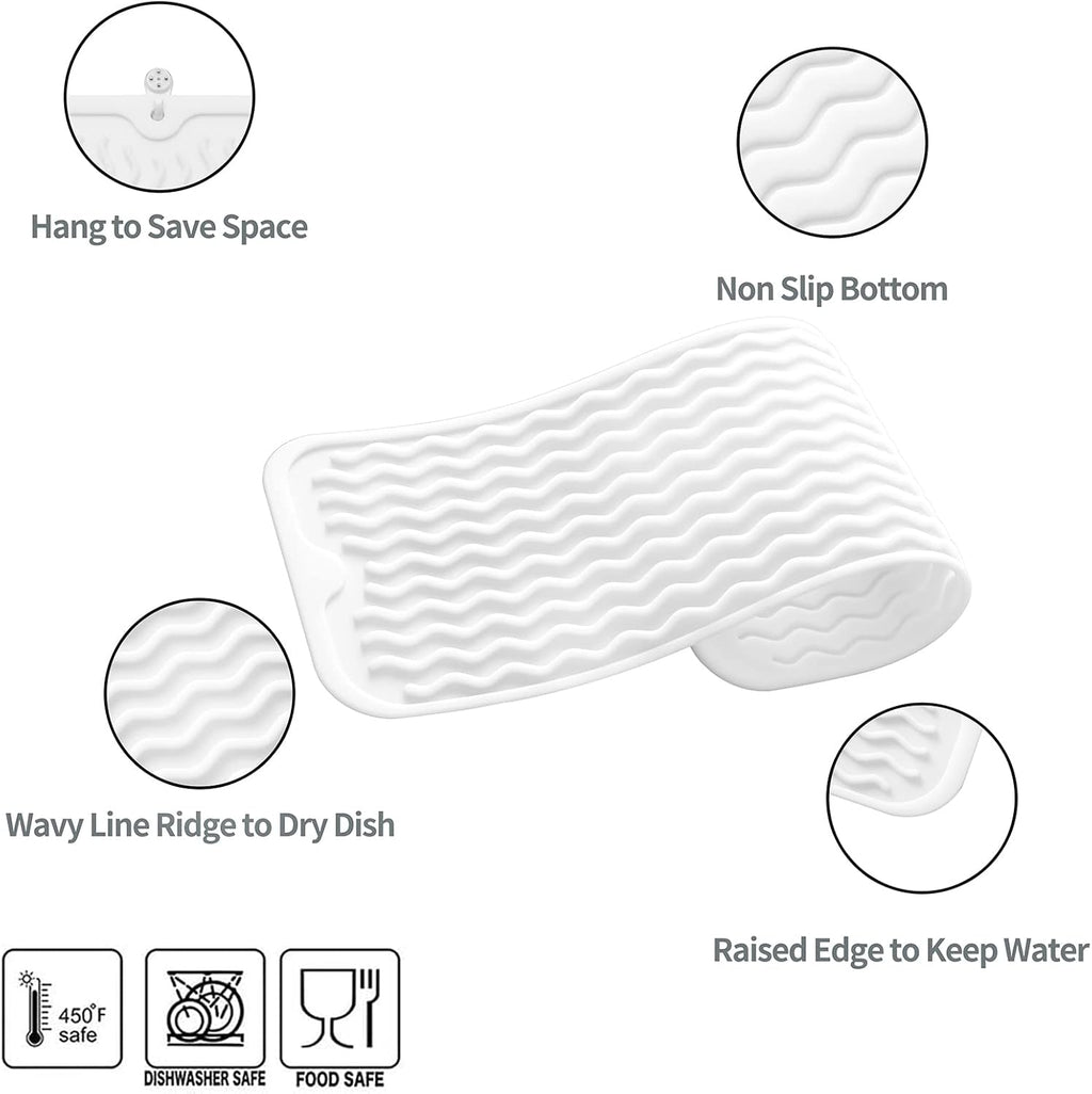 Silicone Dish Drying Mat for Multiple Usage,Easy clean,Eco-friendly,Heat-resistant Silicone Mat for