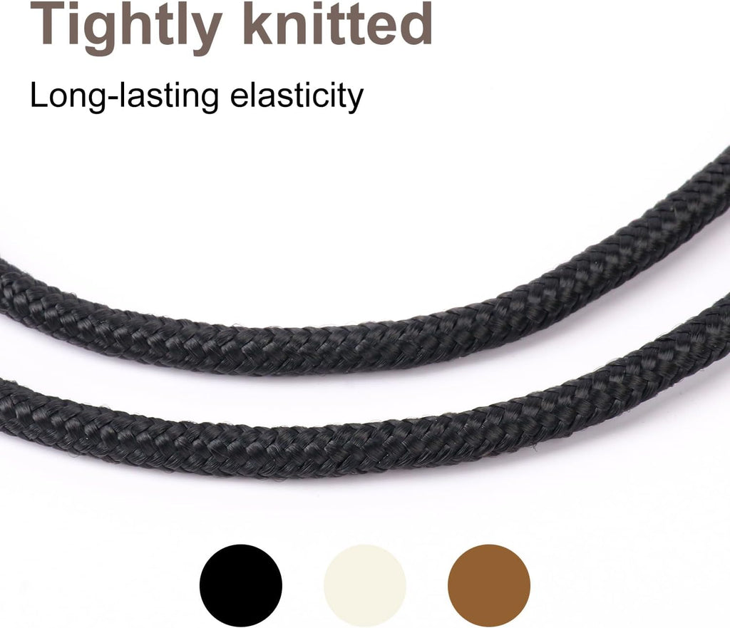 328 Feet 1/4 Inch Black Polyester Rope, 6mm Polypropylene Utility Rope for Kayaking, Camping, Home
