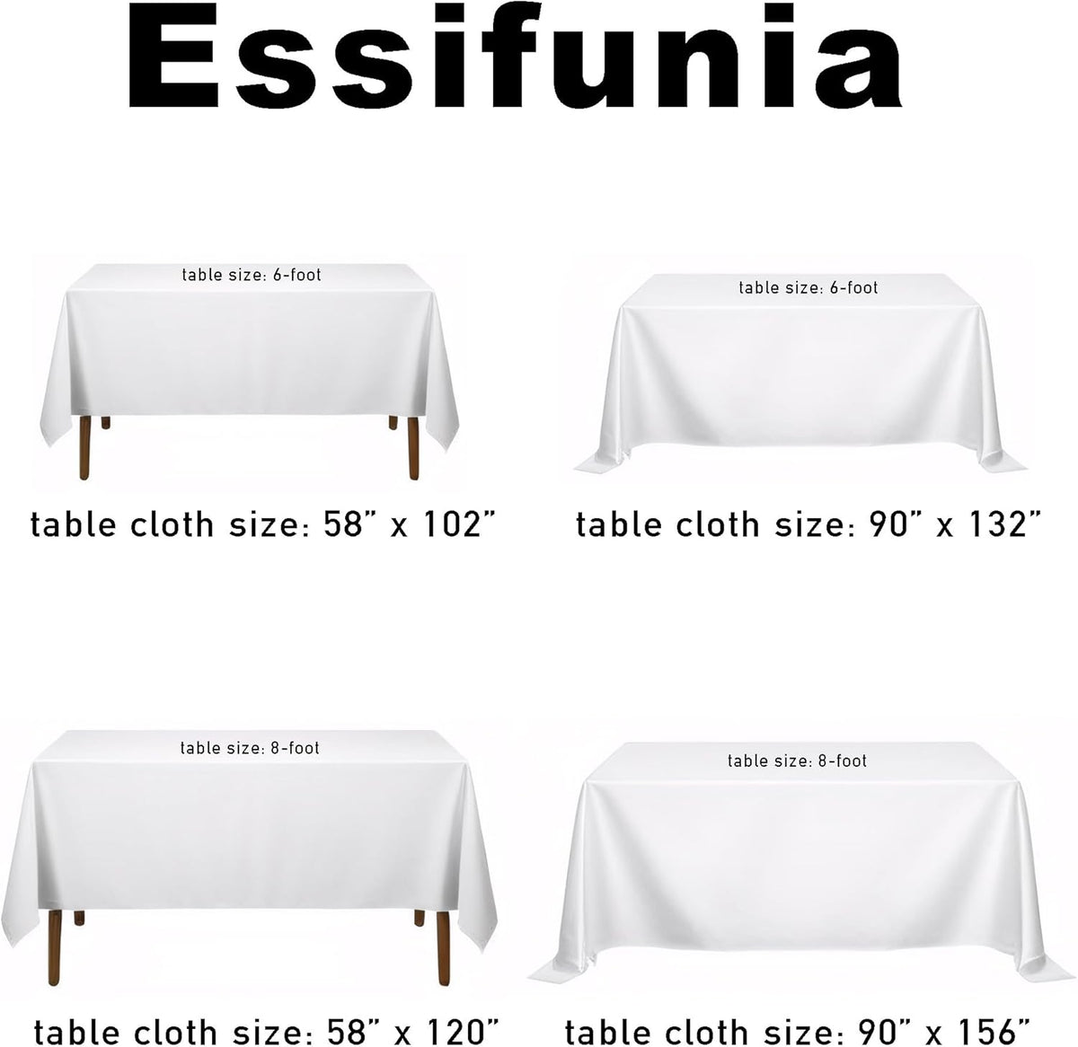 Classic Gingham Buffalo Tablecloth Fabric - Oblong 90x132 Inch Water Proof Checkered Table Cloth