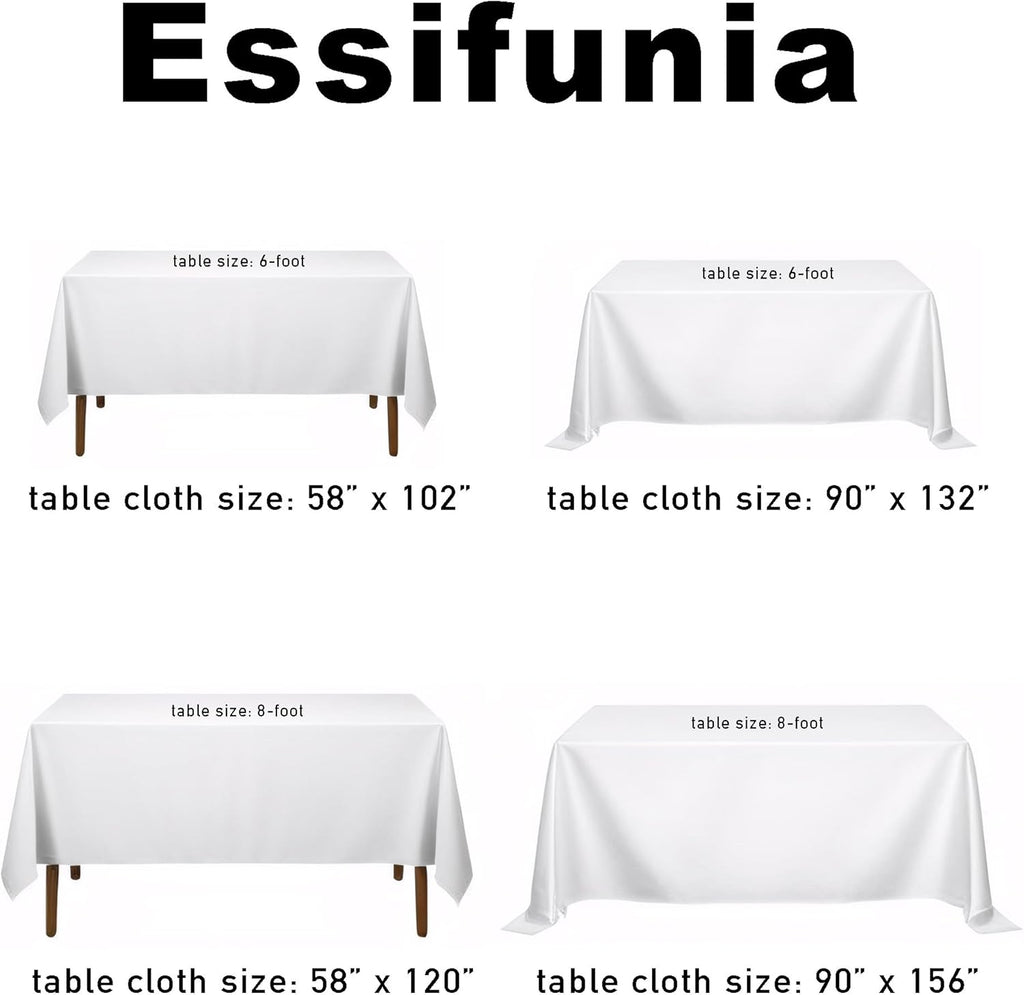 Classic Gingham Buffalo Tablecloth Fabric - Oblong 58x144 Inch Water Proof Checkered Table Cloth