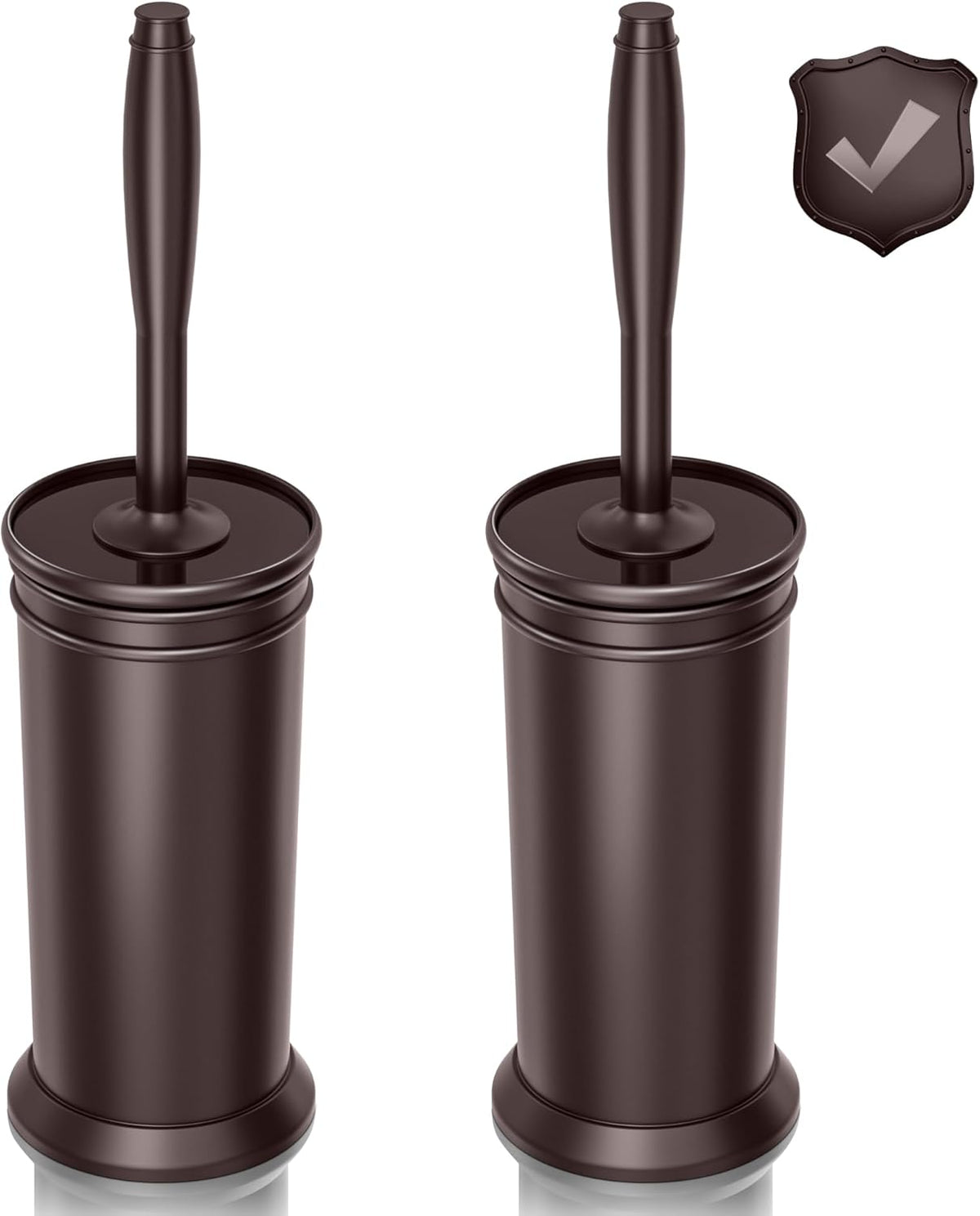 UPTRONIC Toilet Brush, Aluminum Alloy Toilet Brush and Holder Set with Extra Long Handle Durable