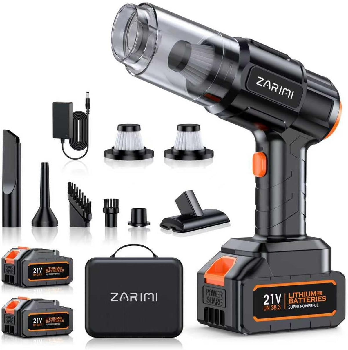 Car Vacuum Portable Cordless, 40,000Pa High Power Dust Buster, 6-in-1 Handheld Vacuum Cleaners for