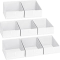 DIMJ Closet Storage Bins 8 Pack - Fabric Trapezoid Closet Organizer Bin, Foldable Storage Baskets