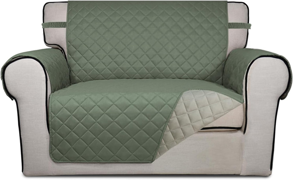 PureFit Reversible Quilted Sofa Cover, Water Resistant Slipcover Furniture Protector, Washable