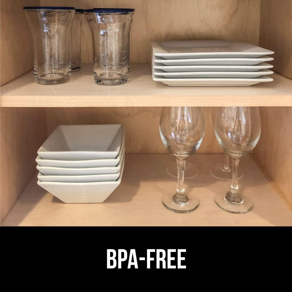 GORILLA GRIP DuraGuard Shelf Liner, 17.5x30 Non-Adhesive Cabinet Liners for Kitchen Drawers
