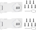 Keyless Cabinet Lock with Combination Code - 3-Digit Password Hasp Latch Lock for Drawers, Bifold
