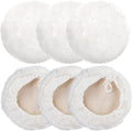 Linkstyle 6PCS 7 Inch Wool Buffing Pads Kit, Lambs Wool Polishing Bonnet Pads with Drawstring