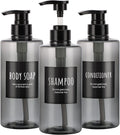 Refillable Shampoo Bottles, Segbeauty 16.9oz Shampoo Dispenser, 3pcs 500ml Empty Plastic Pump