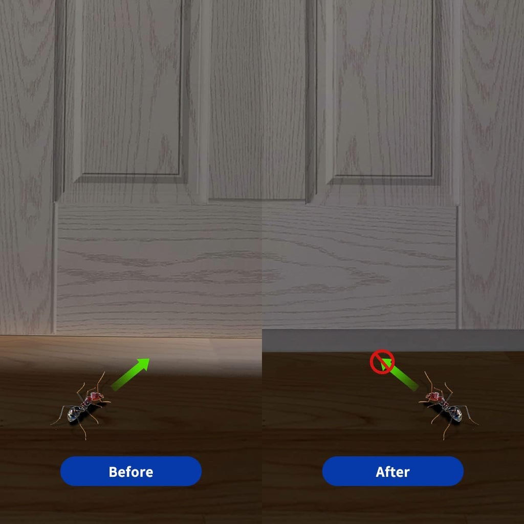 Door Draft Stopper, Strong Adhesive Door Sweep for Exterior and Interior Doors, 39” Length Cuttable