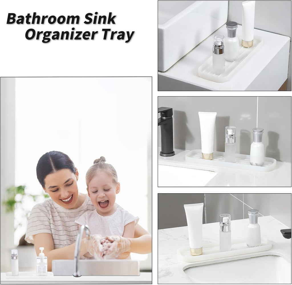 Silicone Kitchen Sink Organizer Tray for Multiple Usage,Easy Clean Sponges Holder for Kitchen
