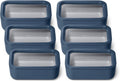 Caraway 6pc Glass Food Storage Set – 6.6 Cup Food Containers (6) - Ceramic Coated - Non Toxic, Non