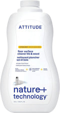 ATTITUDE Floor Cleaner, EWG Verified, Streak-Free, Vegan & Plant-Based for Tile, Wood & Laminate