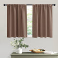 RYB HOME Small Window Curtains - Half Window Decor Blackout Shades for Living Room, Short Curtains