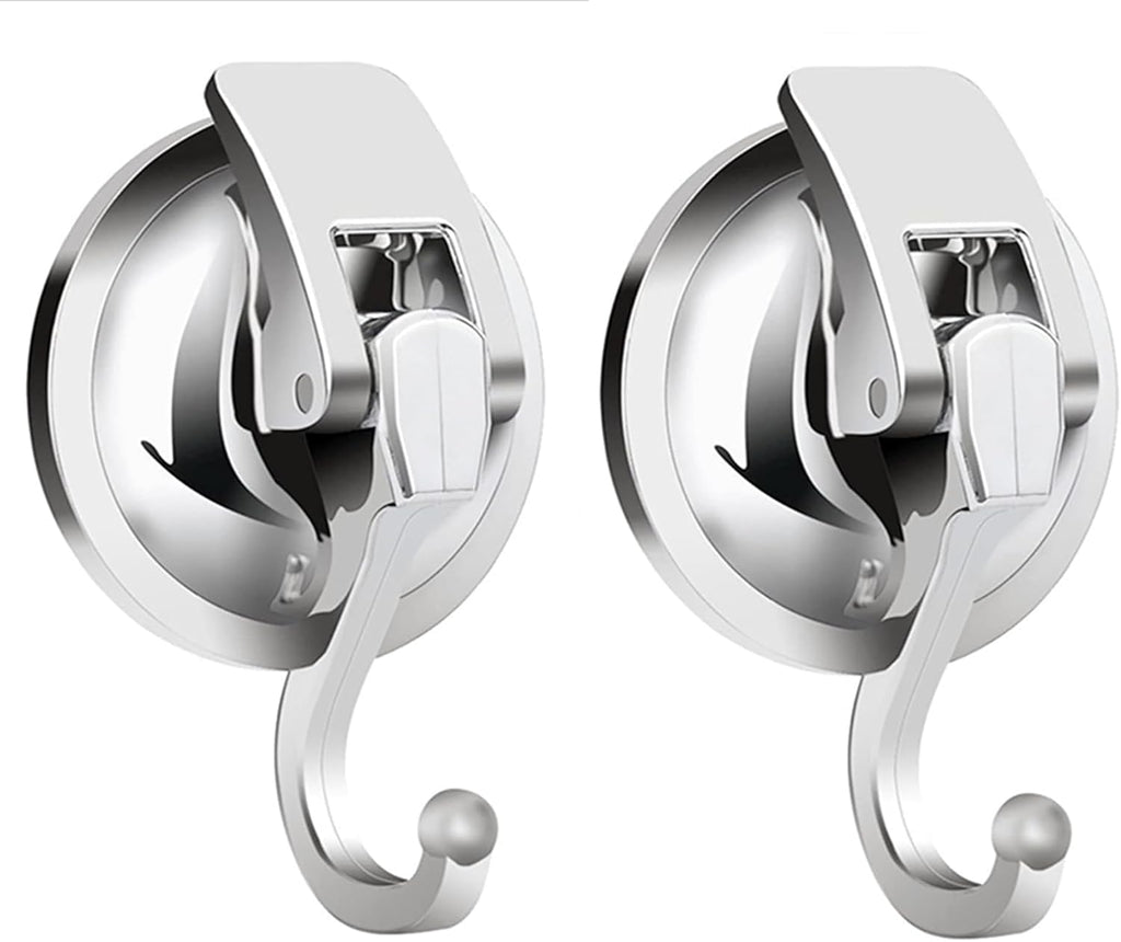 Suction Cup Hooks for Shower, Bathroom, Kitchen, Glass Door, Mirror, Tile – Loofah, Towel, Coat