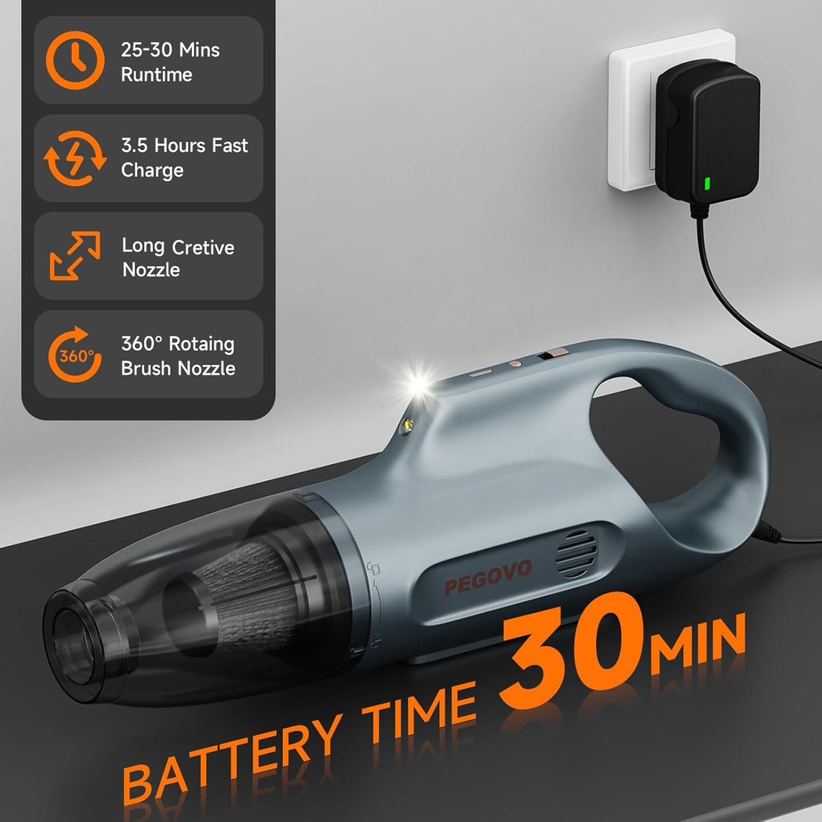 Handheld Vacuum Cordless Car Vacuum Portable, Cordless Handheld Vacuum Cleaner with Fast Charging