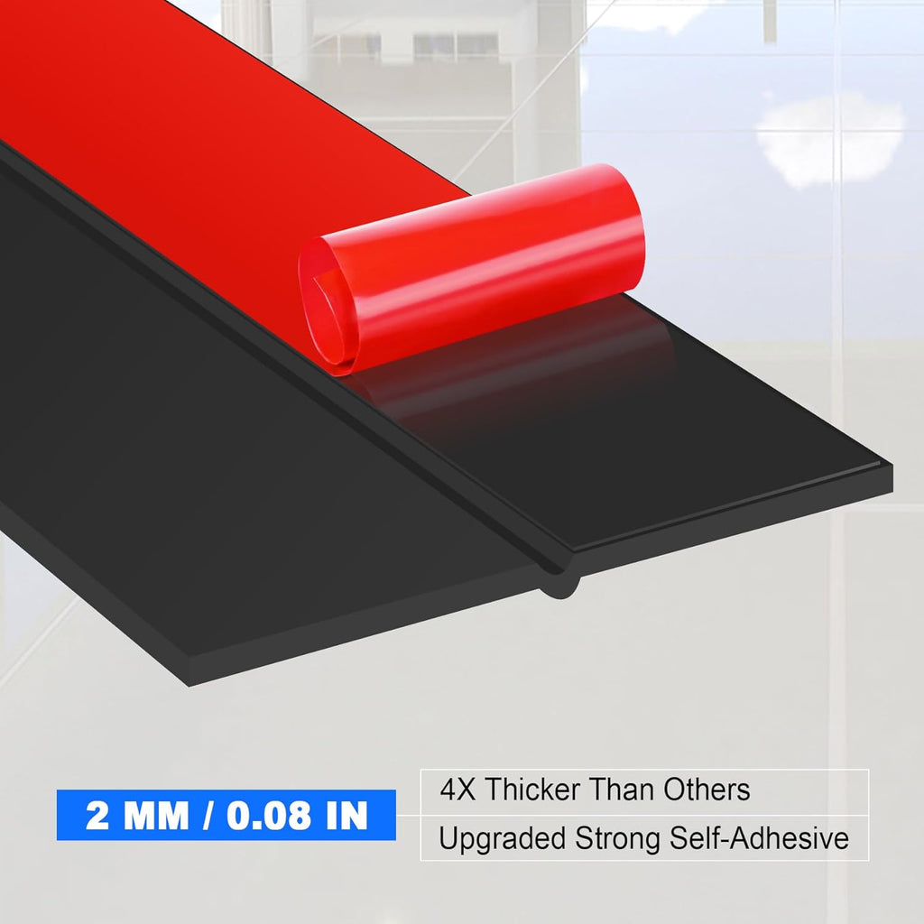 ToLanbbt Weather Stripping Silicone Door Seal Strip 2 in x 10 ft Door Draft Stopper Self Adhesive