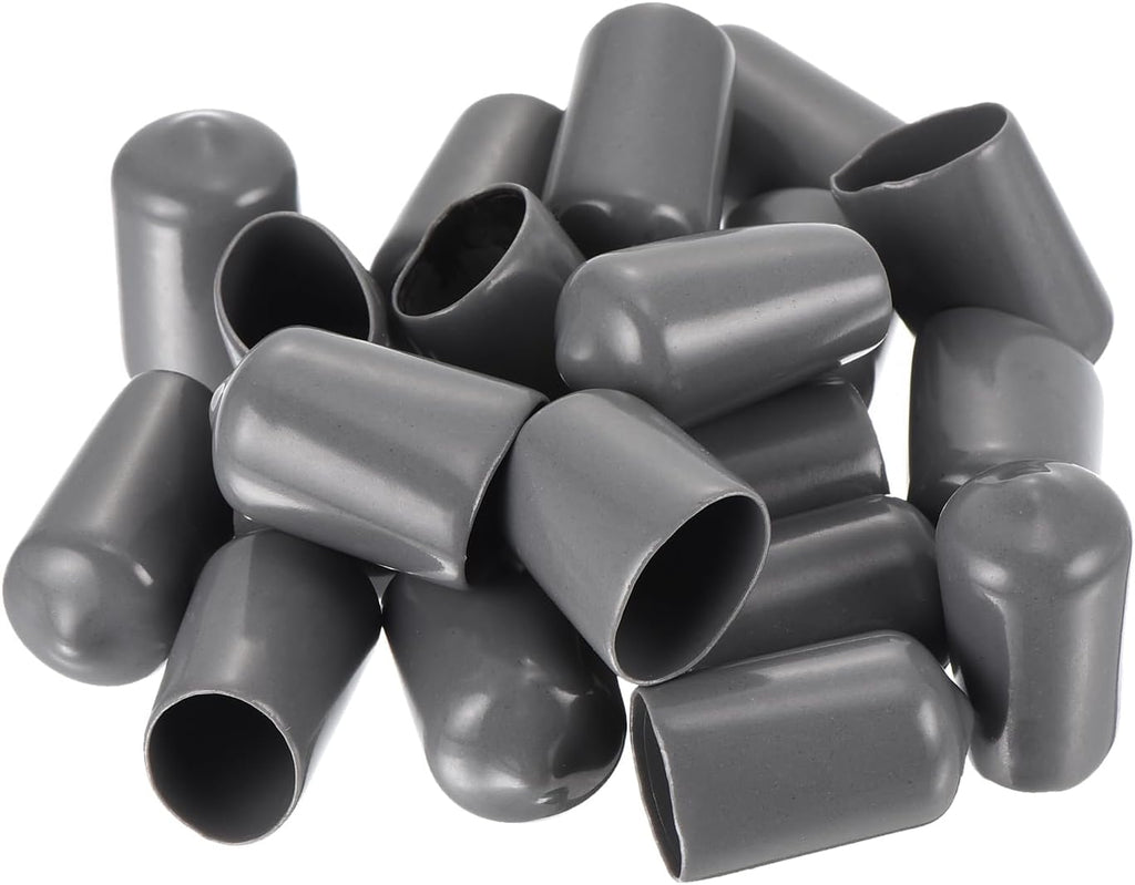 uxcell 20pcs Rubber End Caps 13mm ID Vinyl PVC Round Tube Bolt Cap Cover Screw Thread Protectors