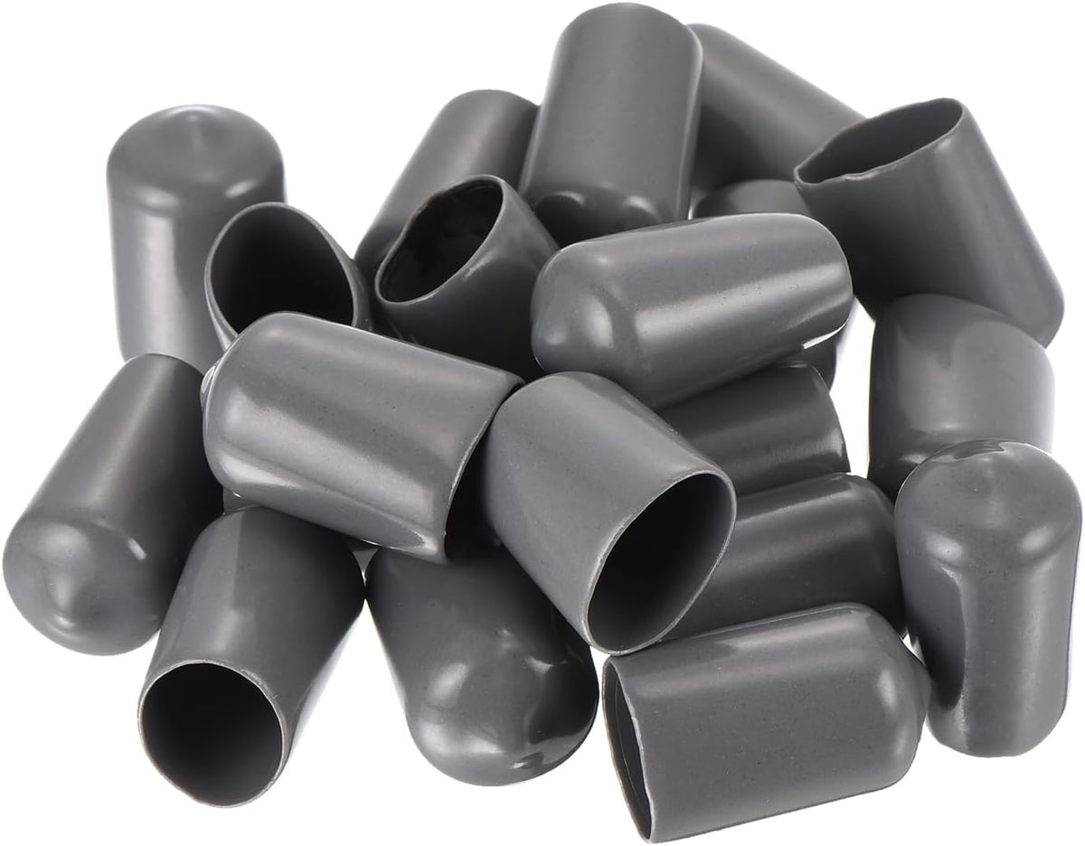 uxcell 20pcs Rubber End Caps 13mm ID Vinyl PVC Round Tube Bolt Cap Cover Screw Thread Protectors