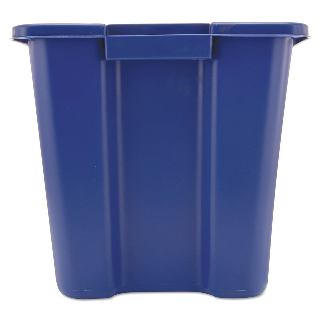 Rubbermaid Commercial Products, Recycling Bin/Box, Stackable, 14 GAL, Blue, for