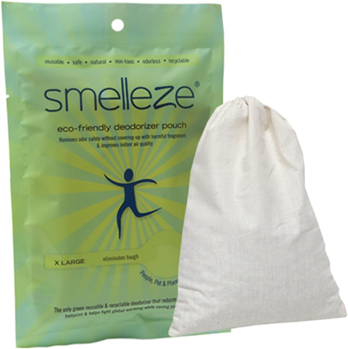 SMELLEZE Reusable Book Smell Removal Deodorizer Pouch: Rids Odor Without Chemicals in 12 Books/Time